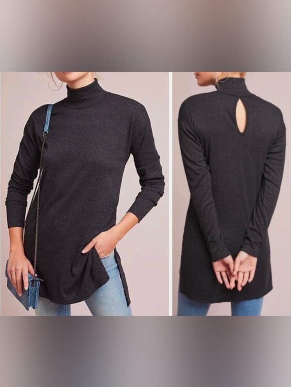Anthropologie Shining Turtleneck Tunic